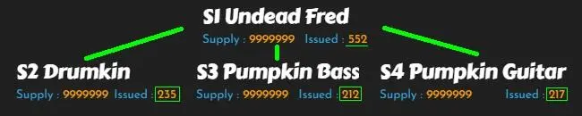 Seasonal Cards 2020 Halloween issue numbers