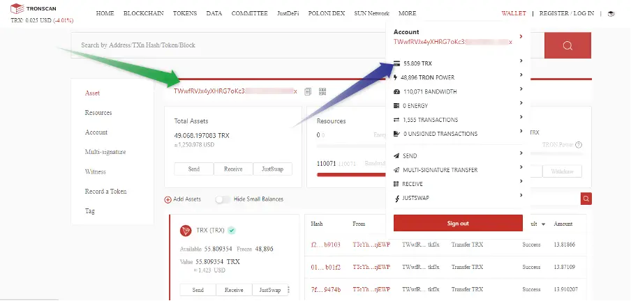 Staking trx