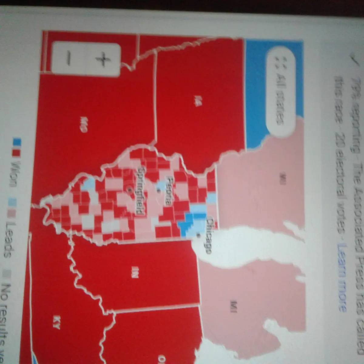 Associated press via Google search phrase 2020 presidential election