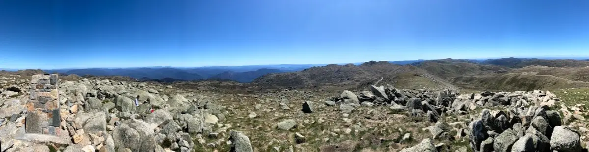 Panorama view from Mt Kosciuszko
