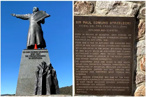 Monument to sir Paweł Edmund Strzelecki in Jindabyne