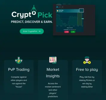 CryptoPick homepage