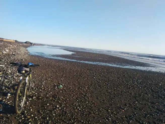 Cycling by The Beach in Iran, flood, nature,