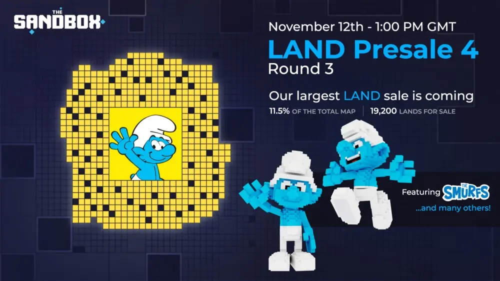 sandbox presale 4 smurfs banner