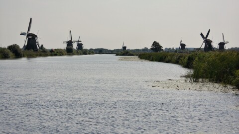 Panoramic view of the set of mills