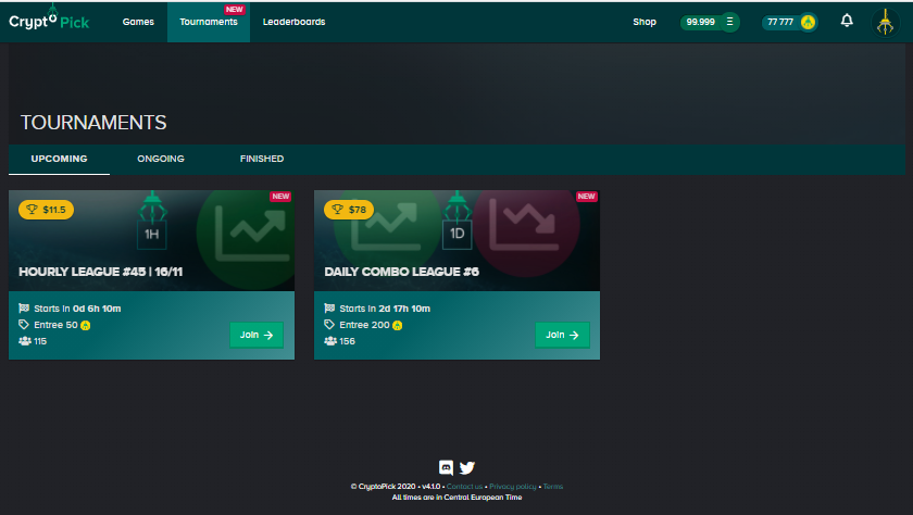 join tournaments