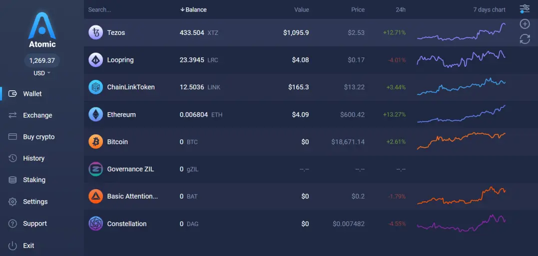 Image of my Crypto Wallet on 11-23-20