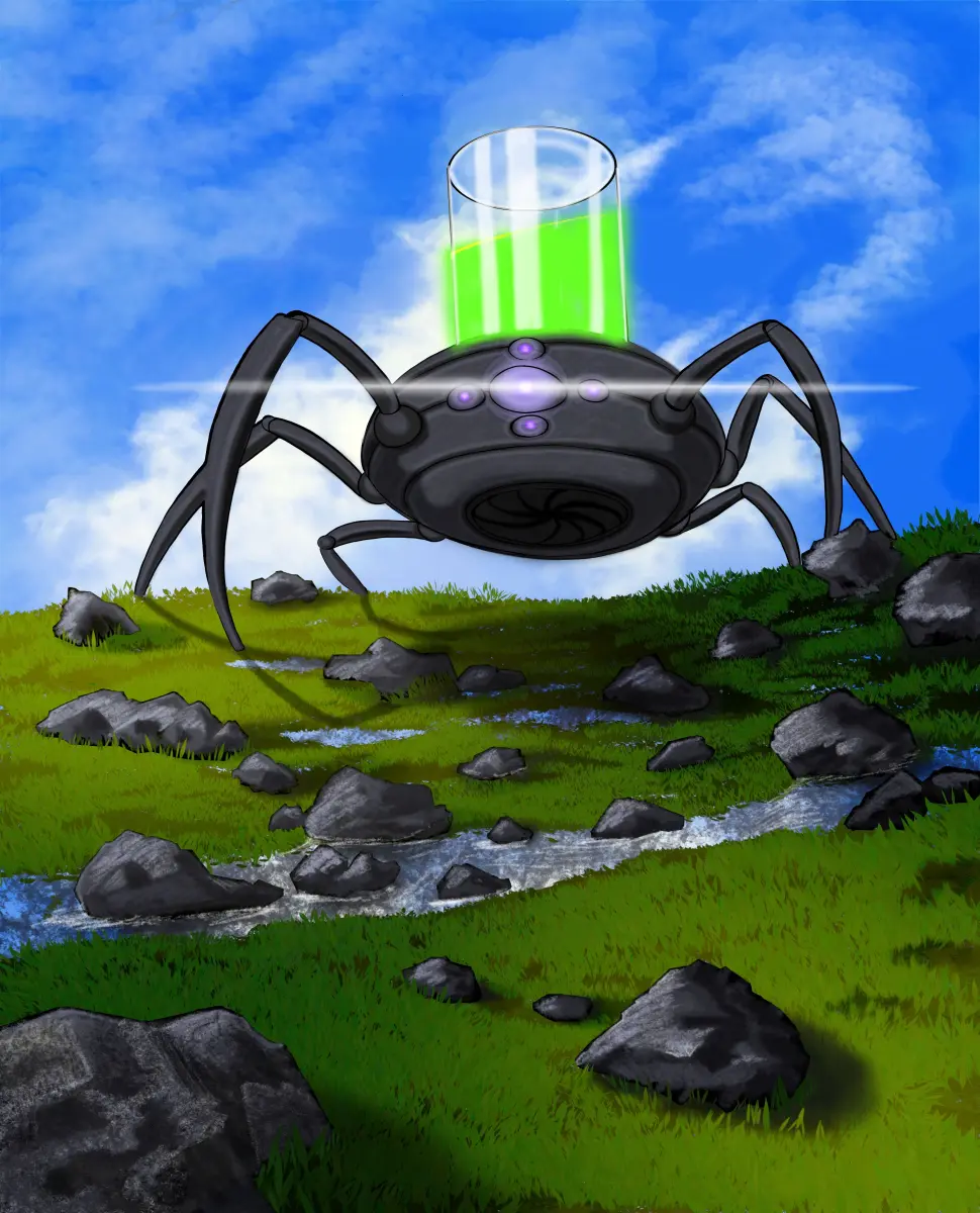 'Re-Cycle 2020', Game concept art drawing.