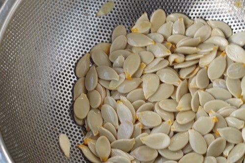 Washed pumpkin seeds