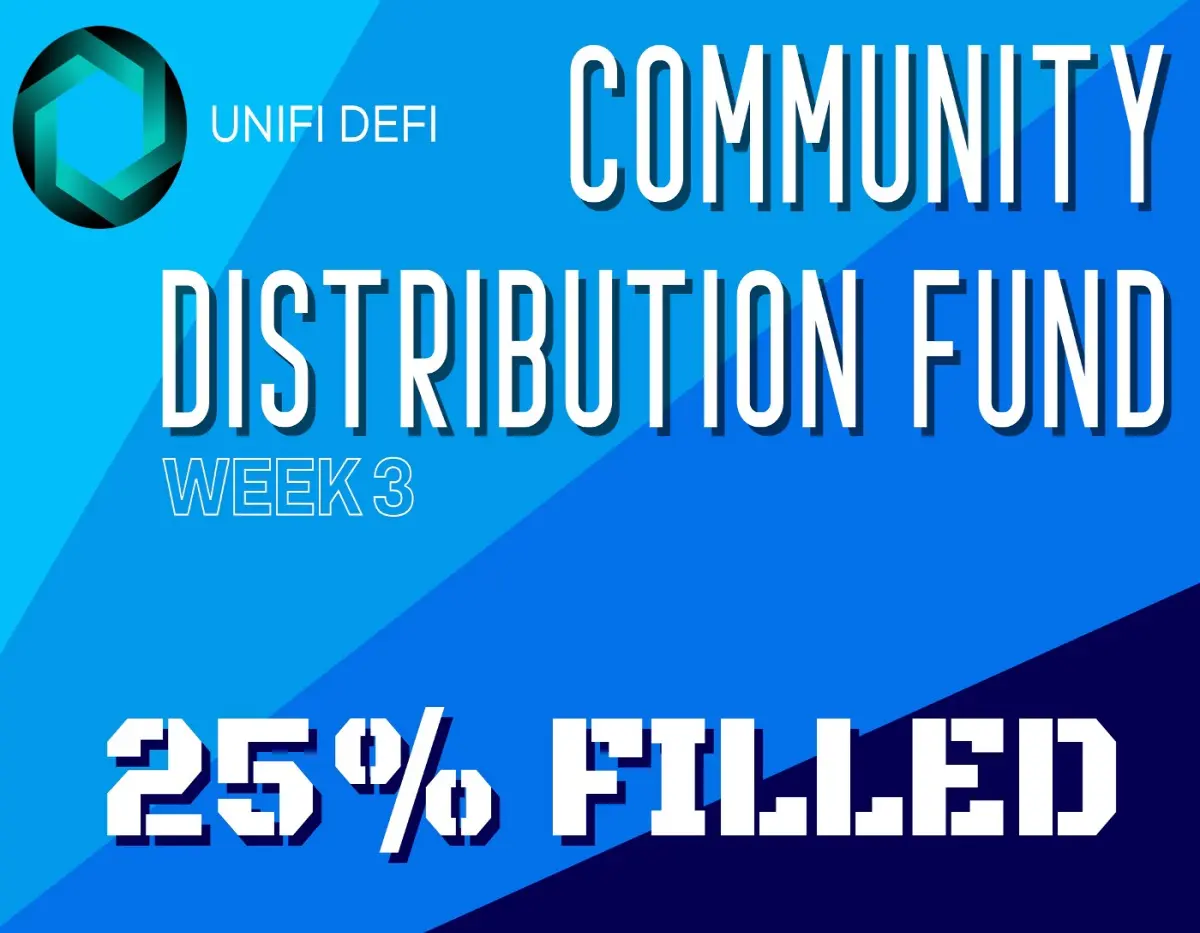 Unifi DeFi Update: Week 3 of CDF, Over 25% Full!