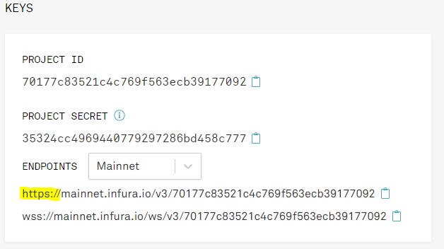 Infura Endpoint
