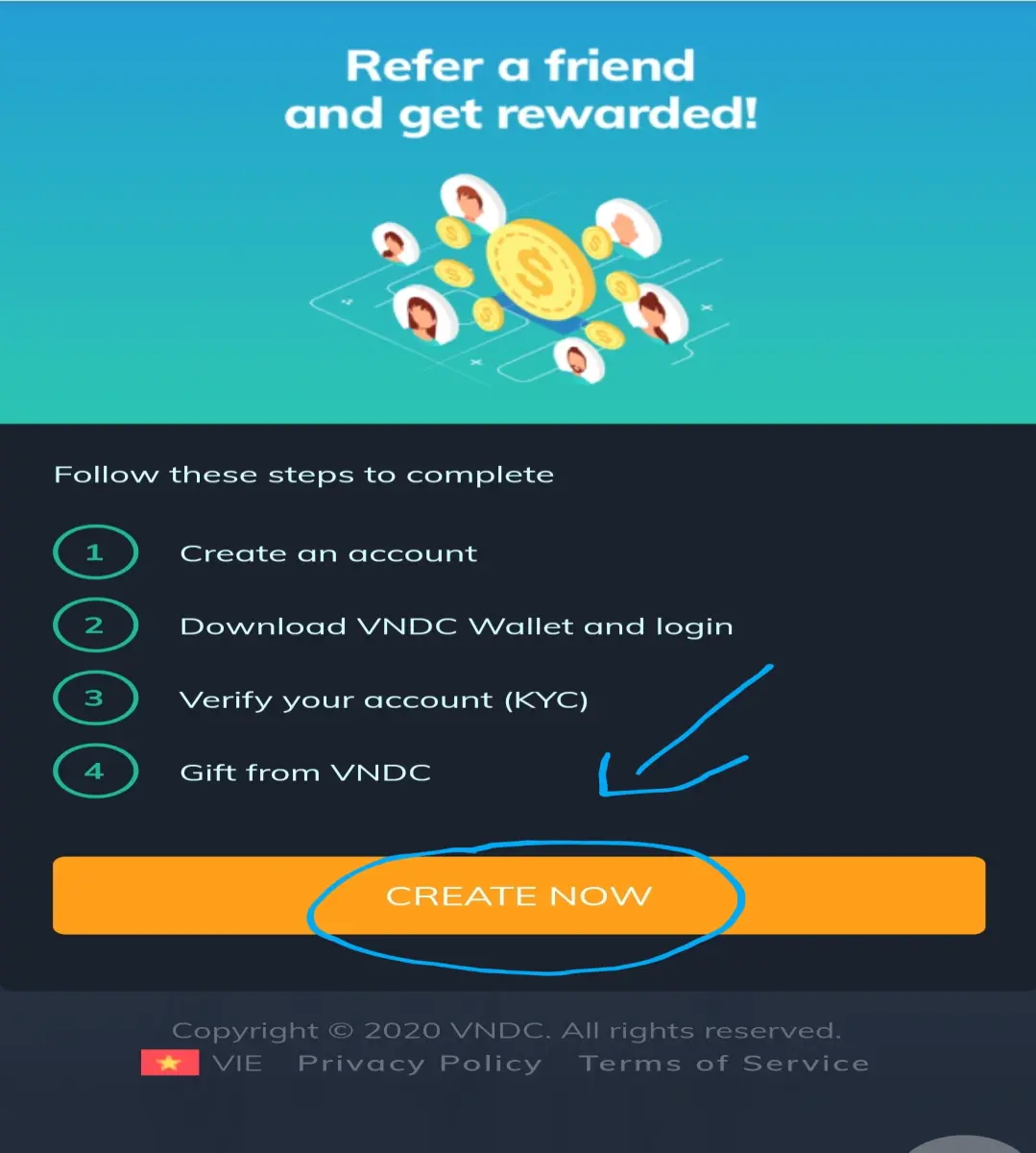 select REGISTER NOW