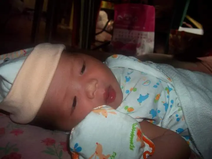 This is my second daughter. The photo was taken the moment I give birth to her. September 10, 2011.
