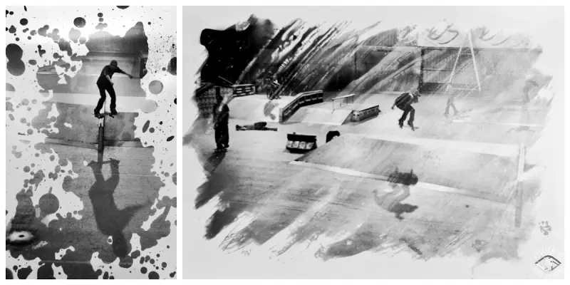 Drop and brush development