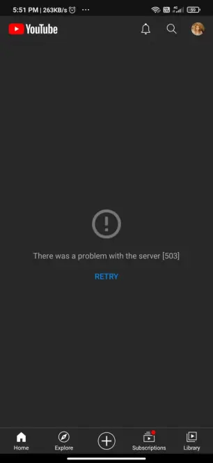 Youtube Crashed Image