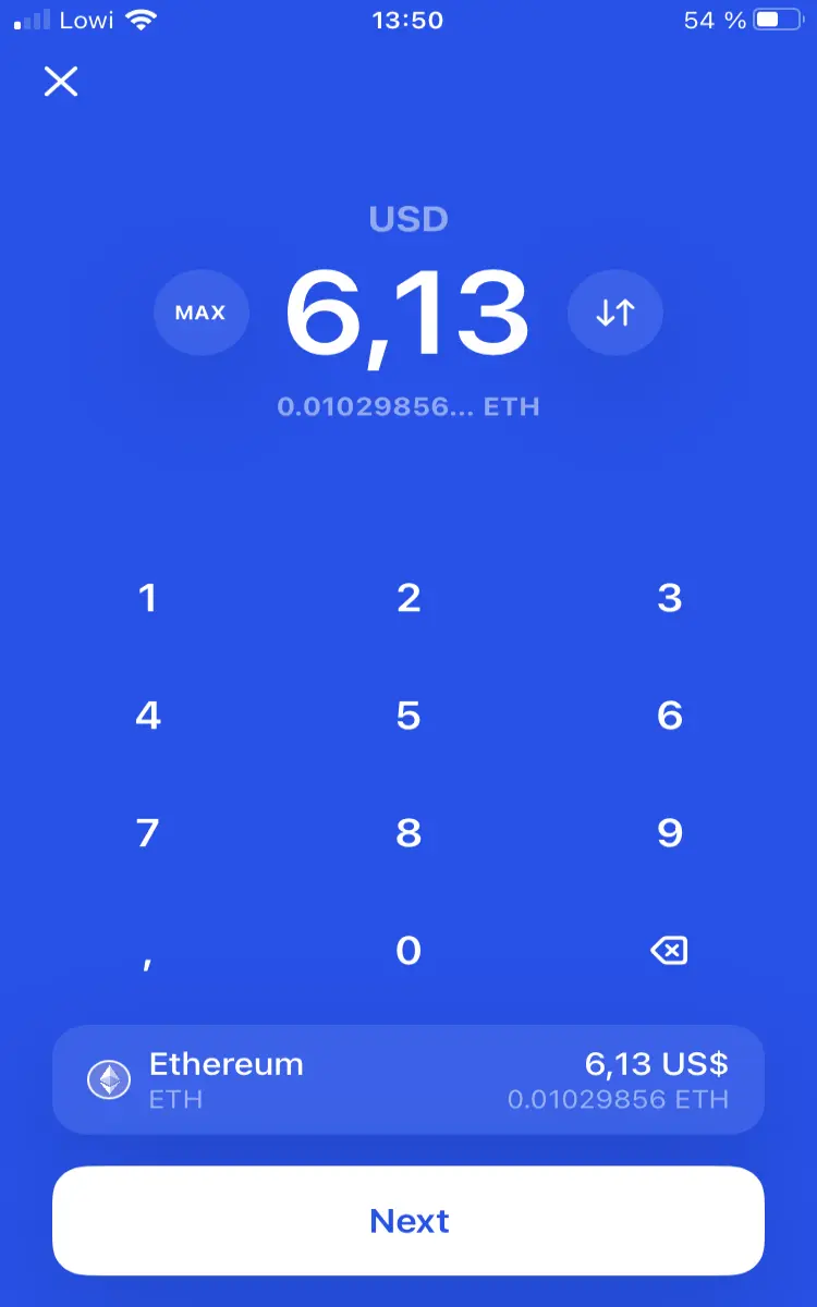 choose amount