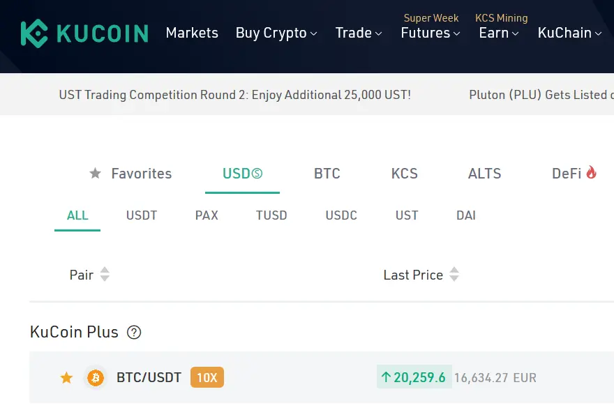 BTC - USD 20 000