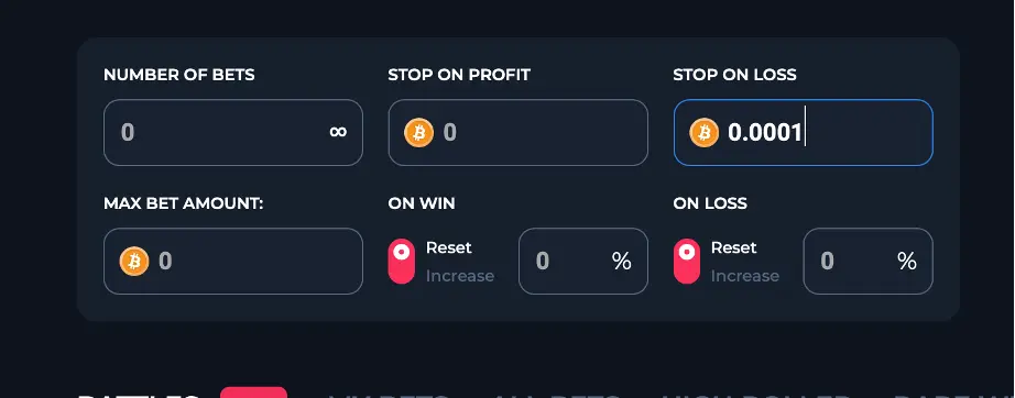 dice auto options