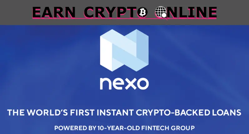 earn crypto online, nexo header