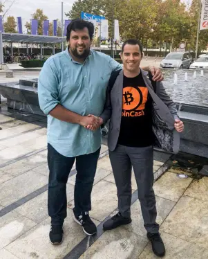 Roger Ver in Ljubljana with Dejan Roljic