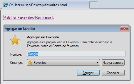 Favoritos en Internet Explorer