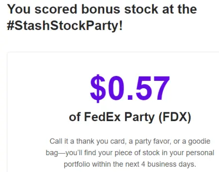 FDX Stash Stock Party