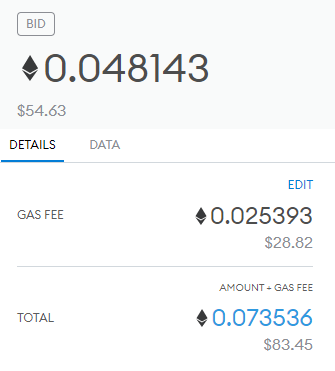 Gas fees