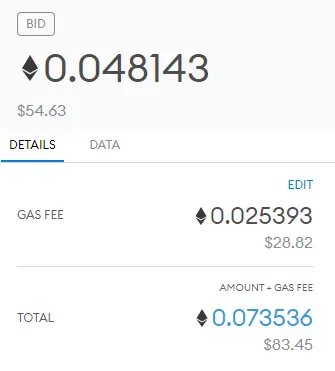Gas fees