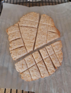 Crackers after baking