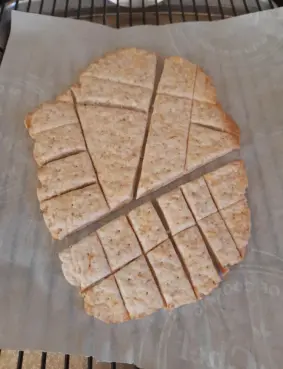 Crackers after baking