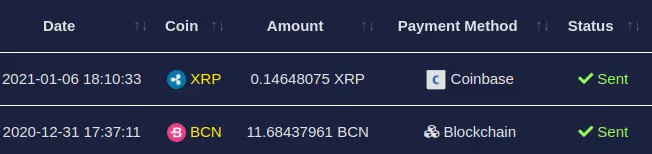 Autofaucet proof f payment