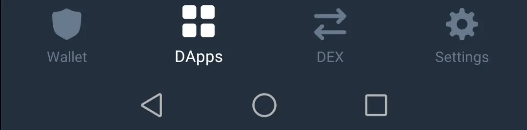 Select the DApps tab.