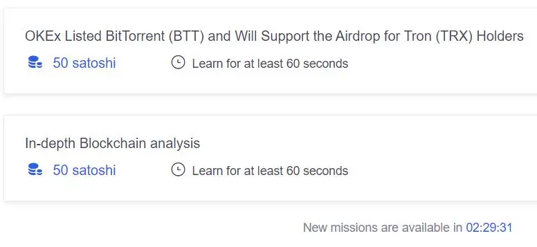 Okex Earn Section