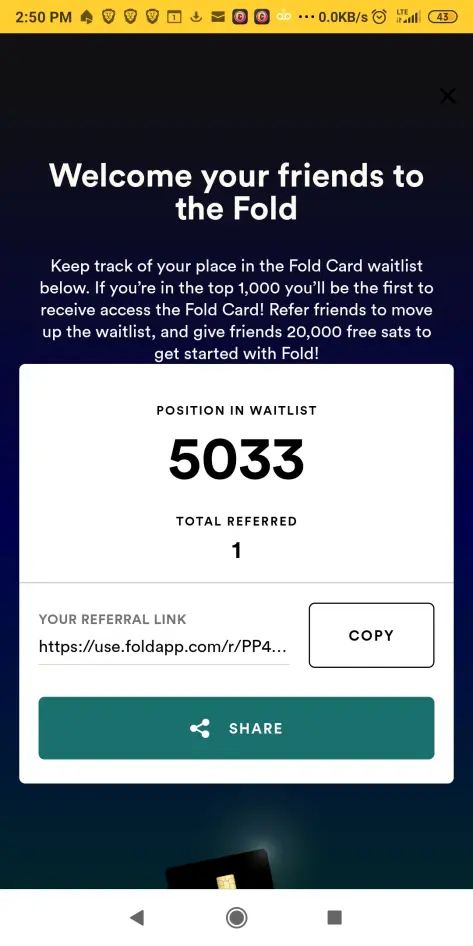 I'm Waiting For My Fold Card