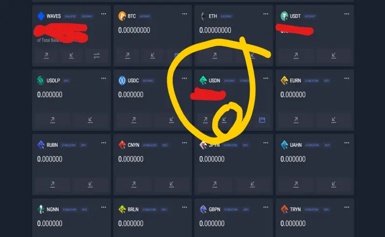 adding USDN on the wallet