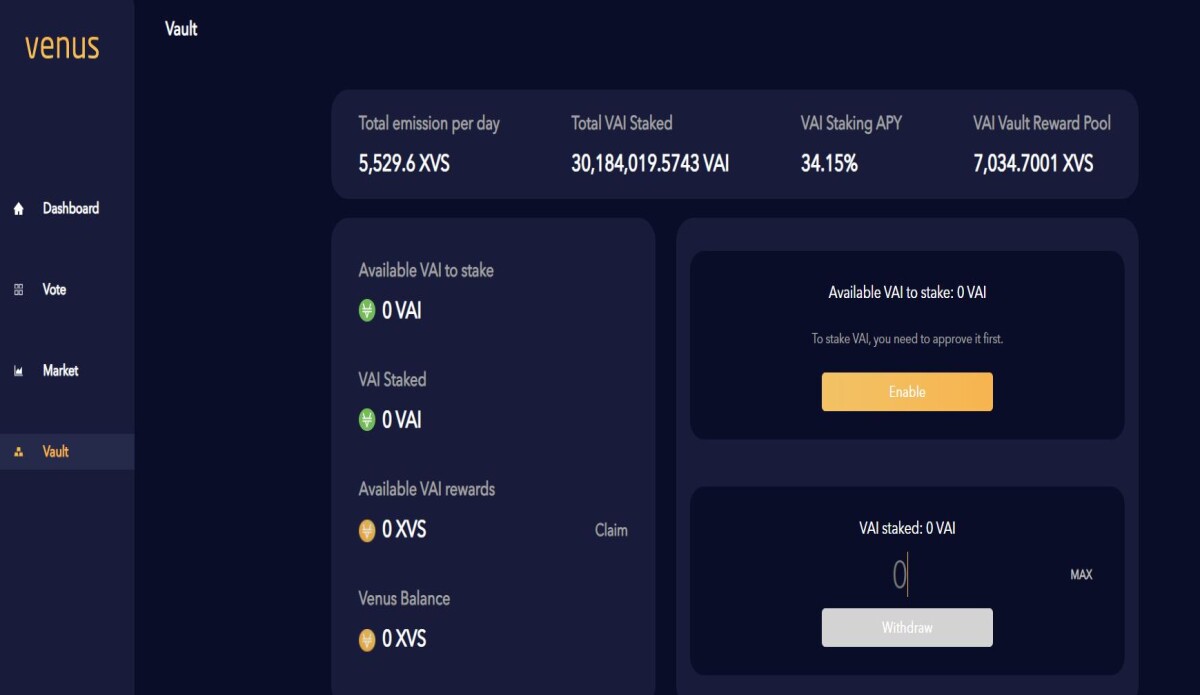 venus staking