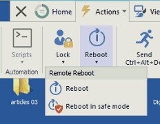 Opciones reinicio en Teamviewer