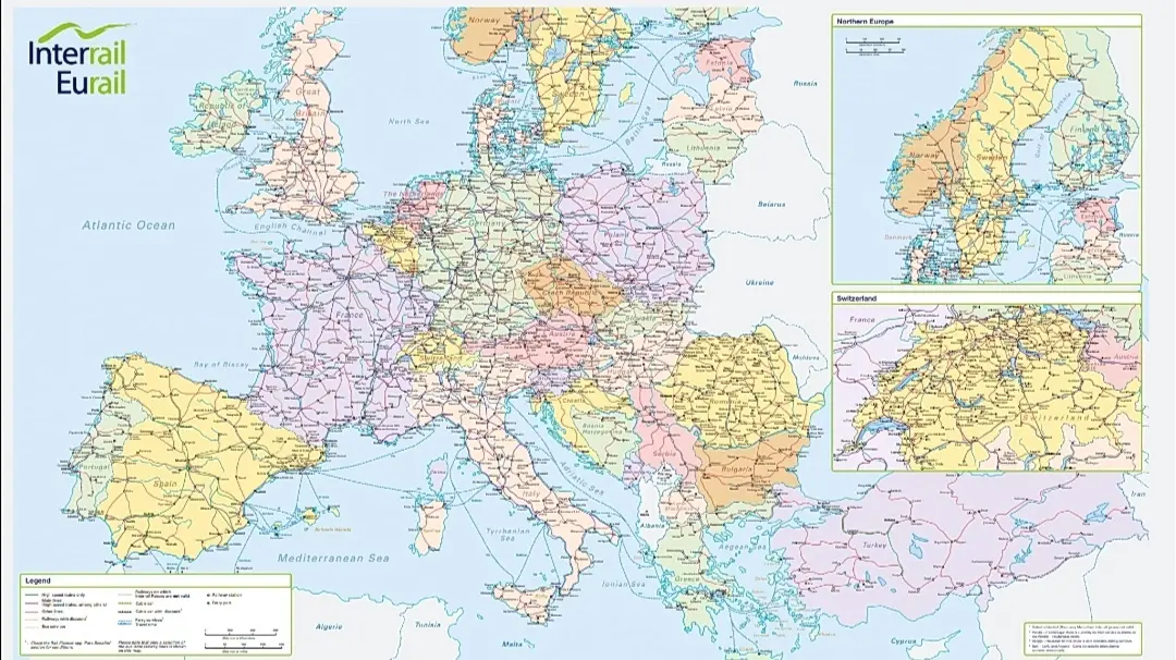 INTERRAIL TRAIN CONECTIONS IN EUROPE