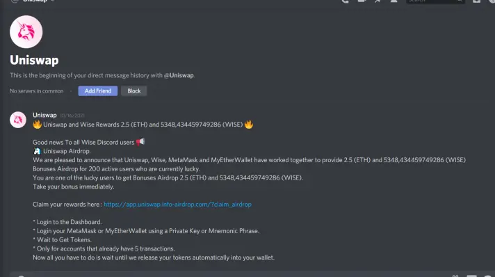 scam DM