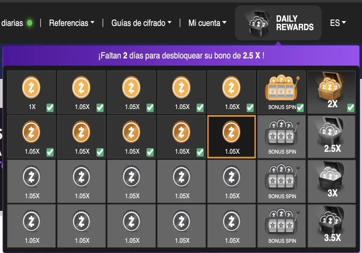 daily rewards