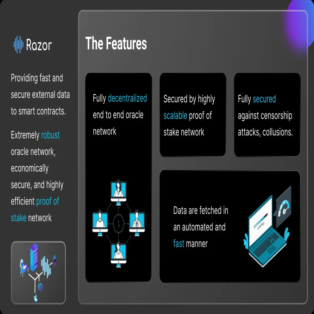 Razor Network features