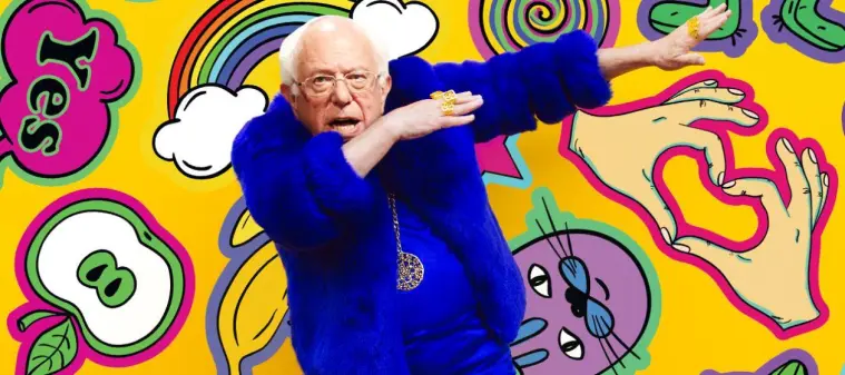 Photo of Bernie Sanders modeling for The Salvation Army. Photo from The Week