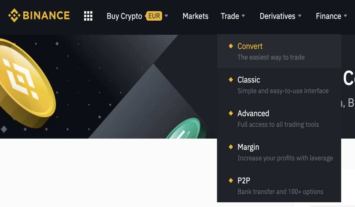 convert binance easy