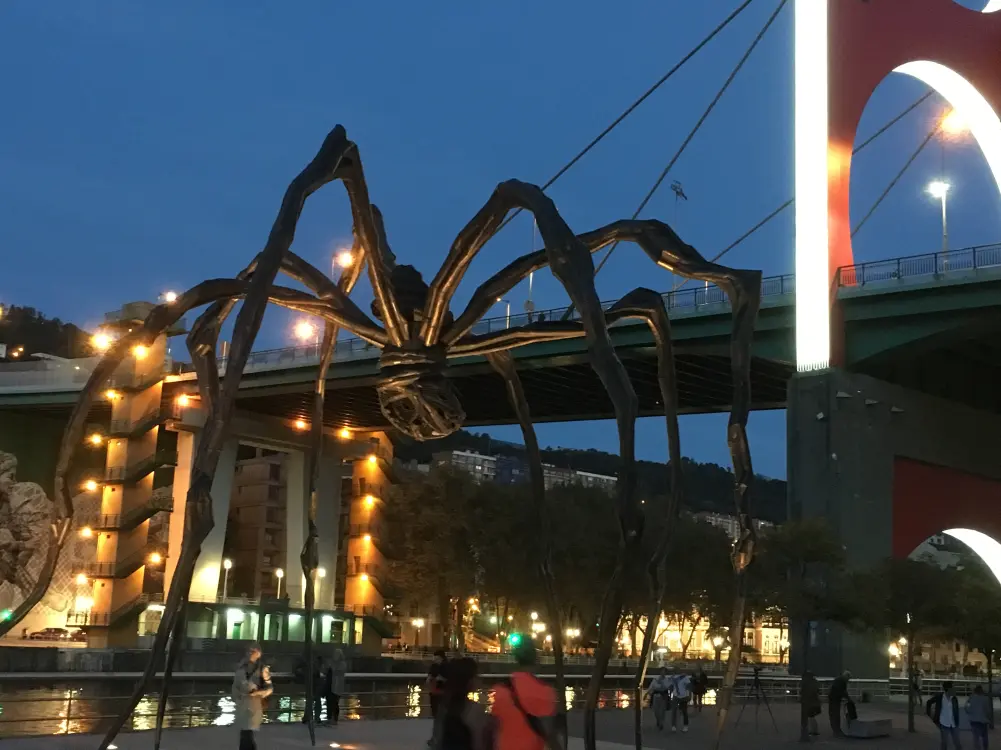 In front of the Guggenheim Museum