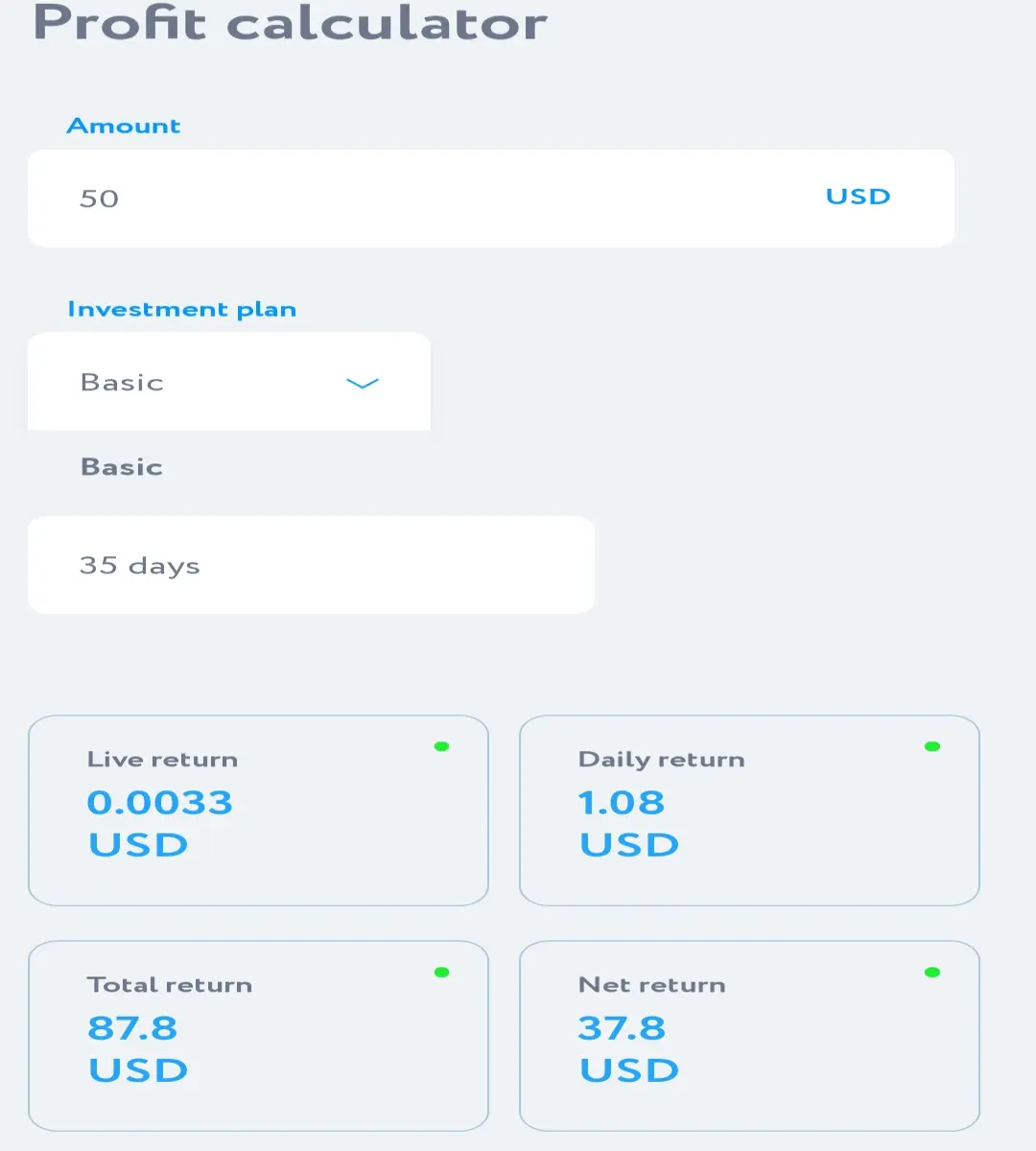 Profit calculator