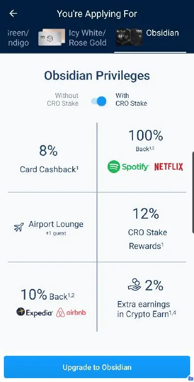 Crypto.com credit card benefits