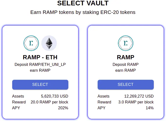 Ramp Vault Ramp-ETH Ramp Staking