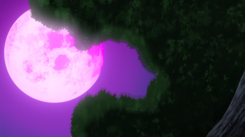 Apparently, the moon changes color based on what's happening at the moment.