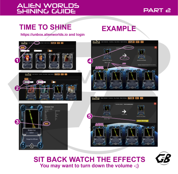 Shining guide2 - Alien Worlds. Gaming with Blockchain