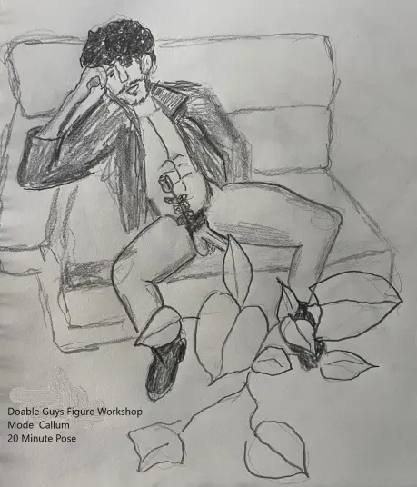 20 minute timed sketch of model Callum
